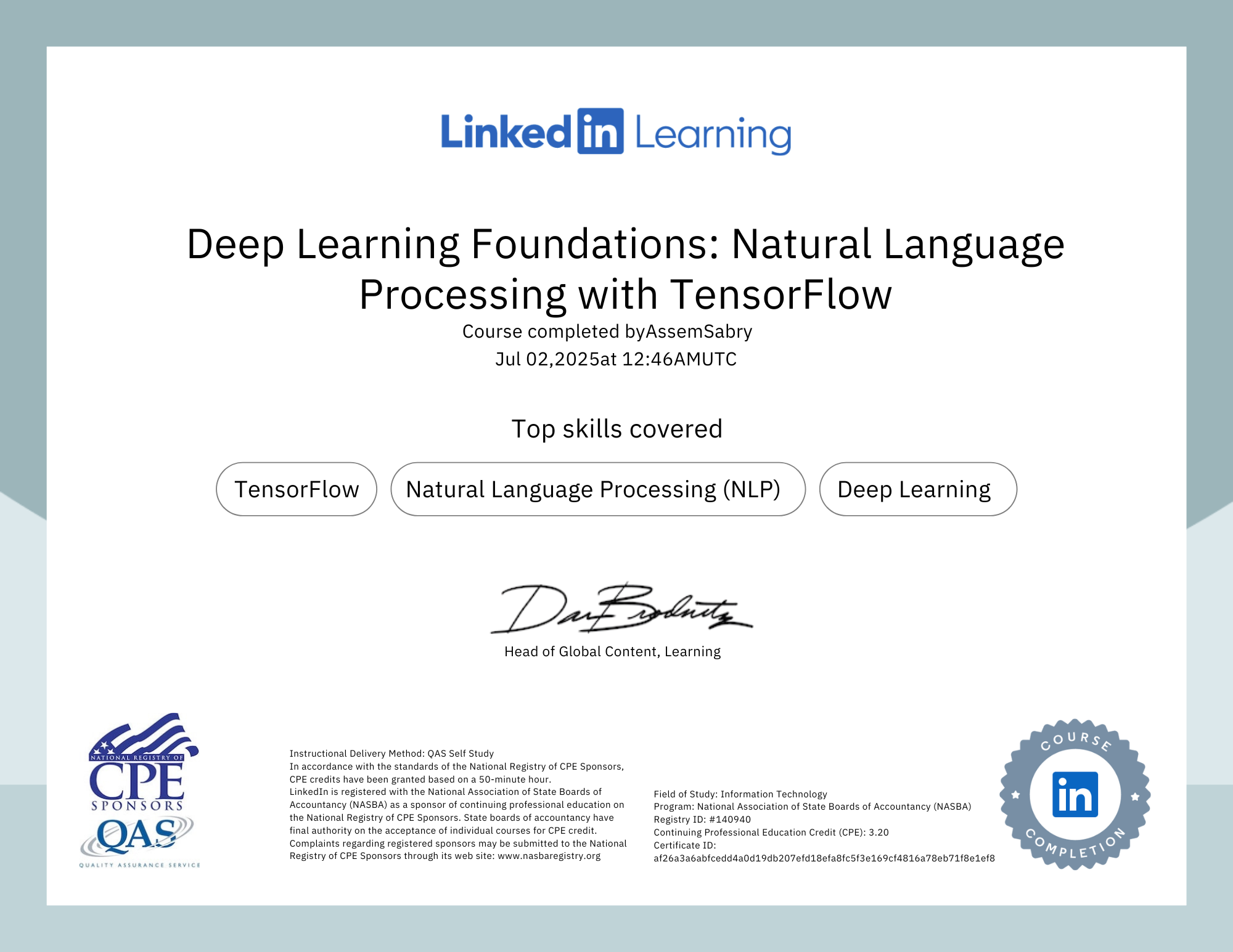 Deep Learning Foundations: Natural Language Processing with TensorFlow